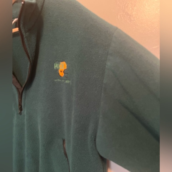 Vintage Green Bay Packers Green Fleece Quarter Zip Pullover w/Embroidered Logo M - Picture 7 of 16